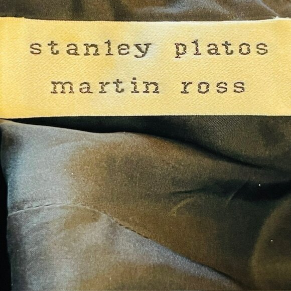 Vintage Stanley Platos Martin Ross Silk Satin 80's Regency Glam Party Dress XS - Picture 5 of 14